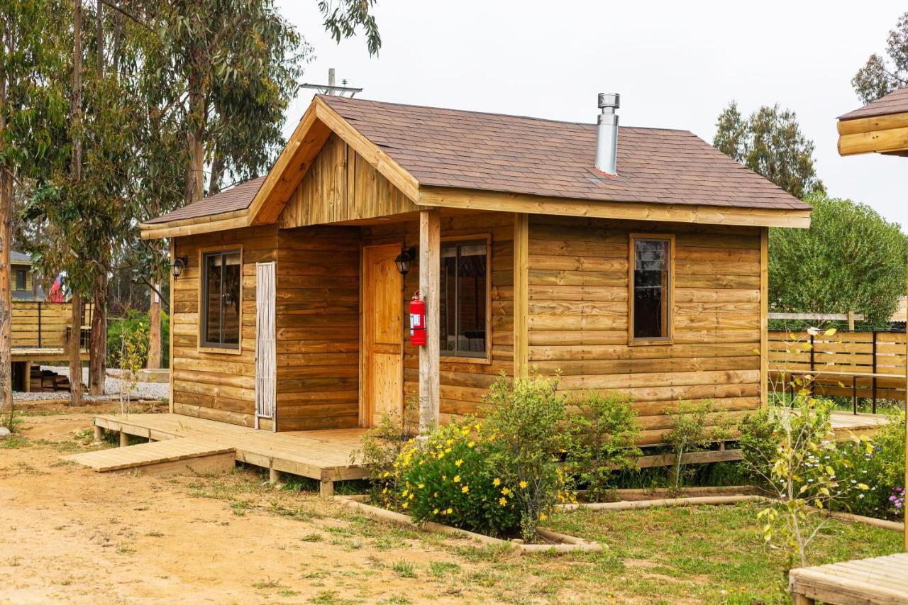 Cabana En Tunquen Con Parrilla, Fogon, Piscina Y Bosque Eksteriør billede