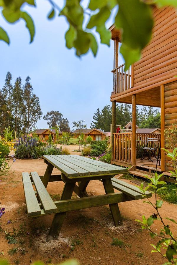 Cabana En Tunquen Con Parrilla, Fogon, Piscina Y Bosque Eksteriør billede