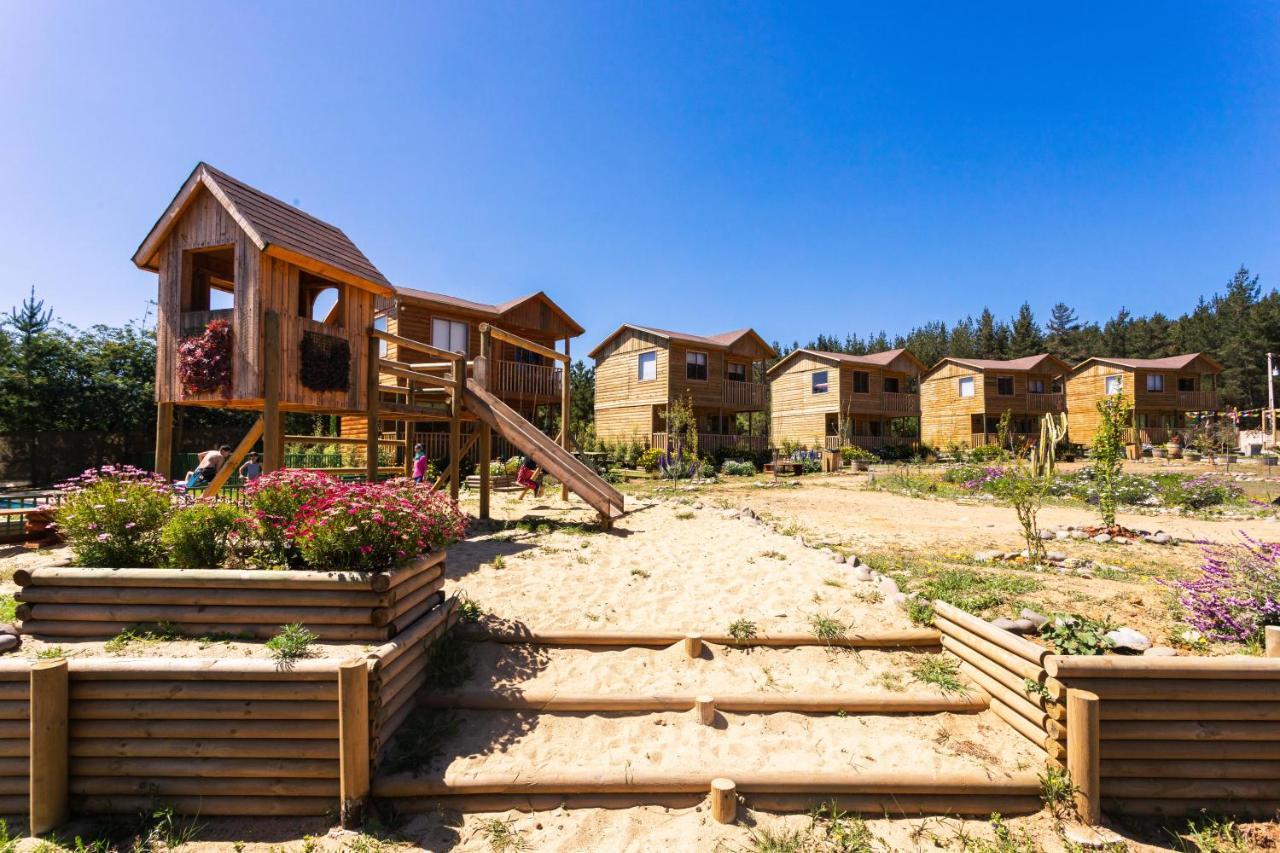 Cabana En Tunquen Con Parrilla, Fogon, Piscina Y Bosque Eksteriør billede