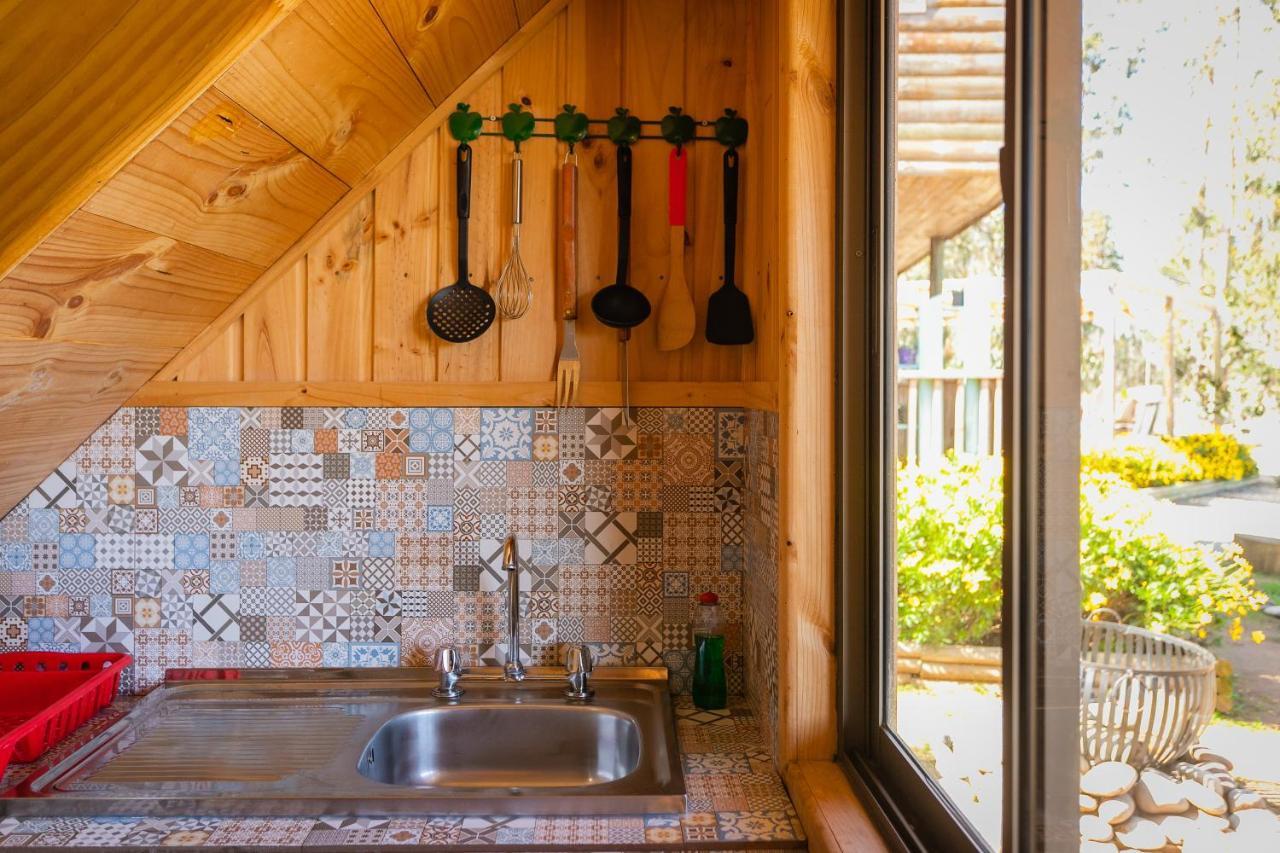 Cabana En Tunquen Con Parrilla, Fogon, Piscina Y Bosque Eksteriør billede