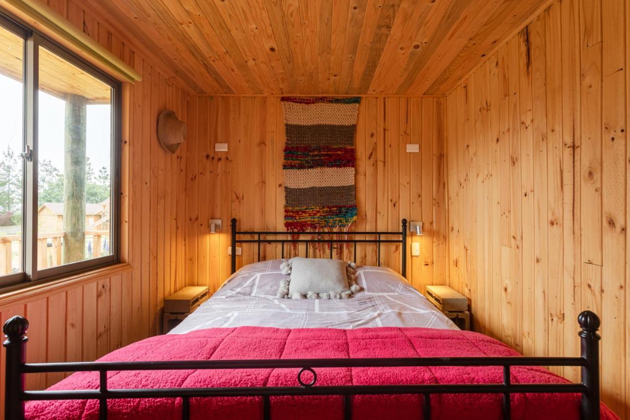 Cabana En Tunquen Con Parrilla, Fogon, Piscina Y Bosque Eksteriør billede