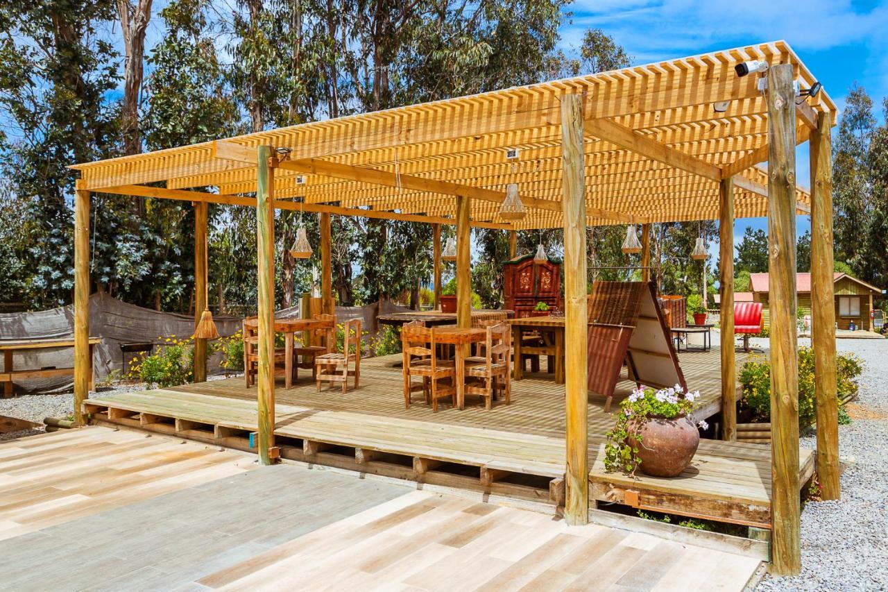 Cabana En Tunquen Con Parrilla, Fogon, Piscina Y Bosque Eksteriør billede